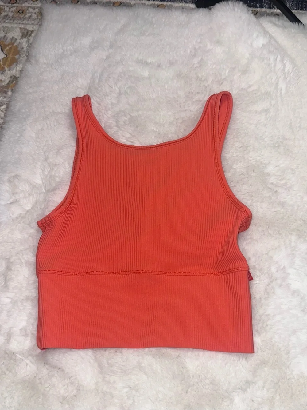 Lululemon Power Pivot Ribbed Tank Top Warm Coral
